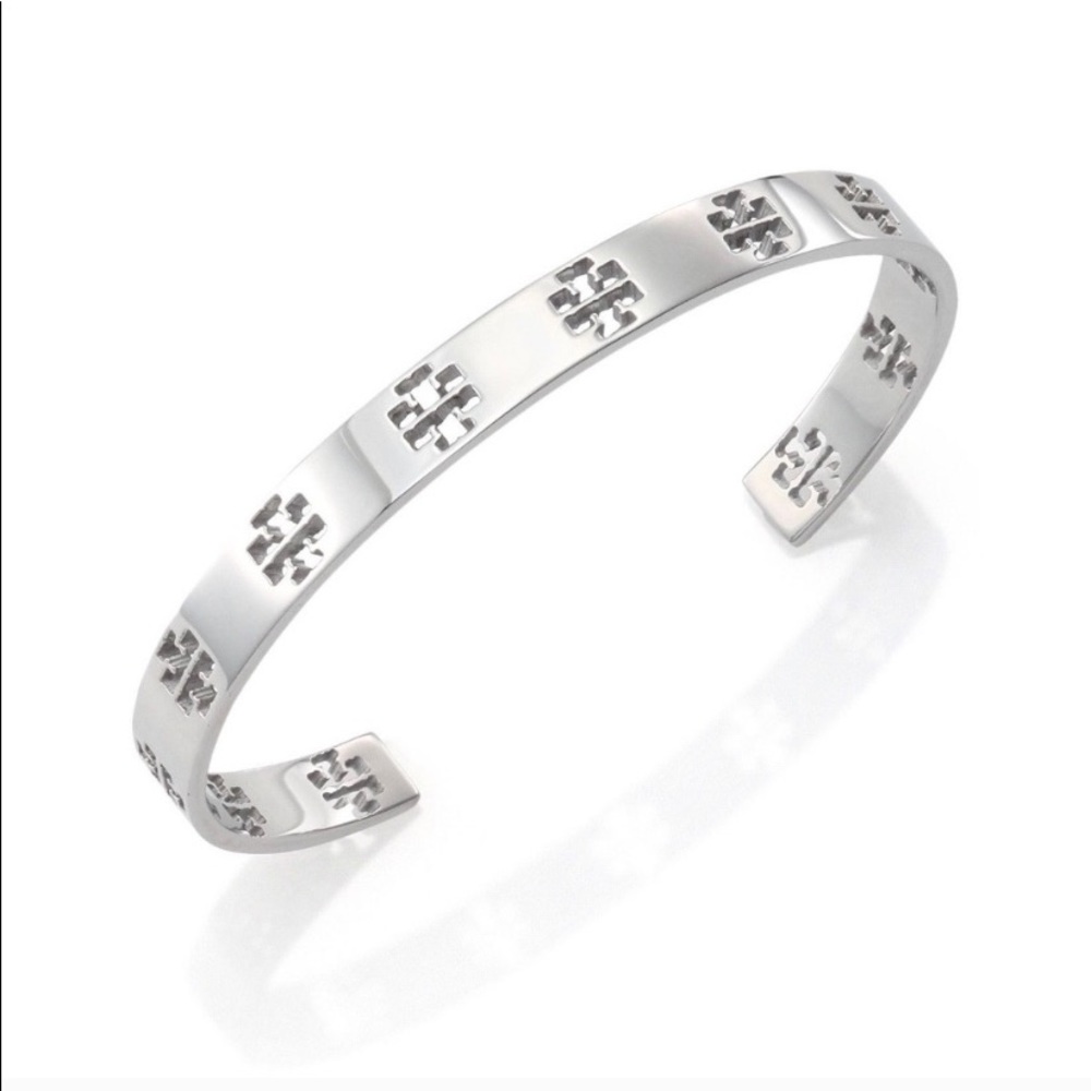 Brand new Tory Burch Silver Signature T Logo Cuff